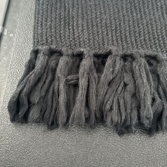 3For$20 Frye and Co Fringe Black Scarf NWT 90 inches long - Picture 3 of 3
